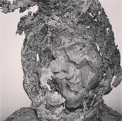 Interrupted 3D scan by artist Paul Coombs